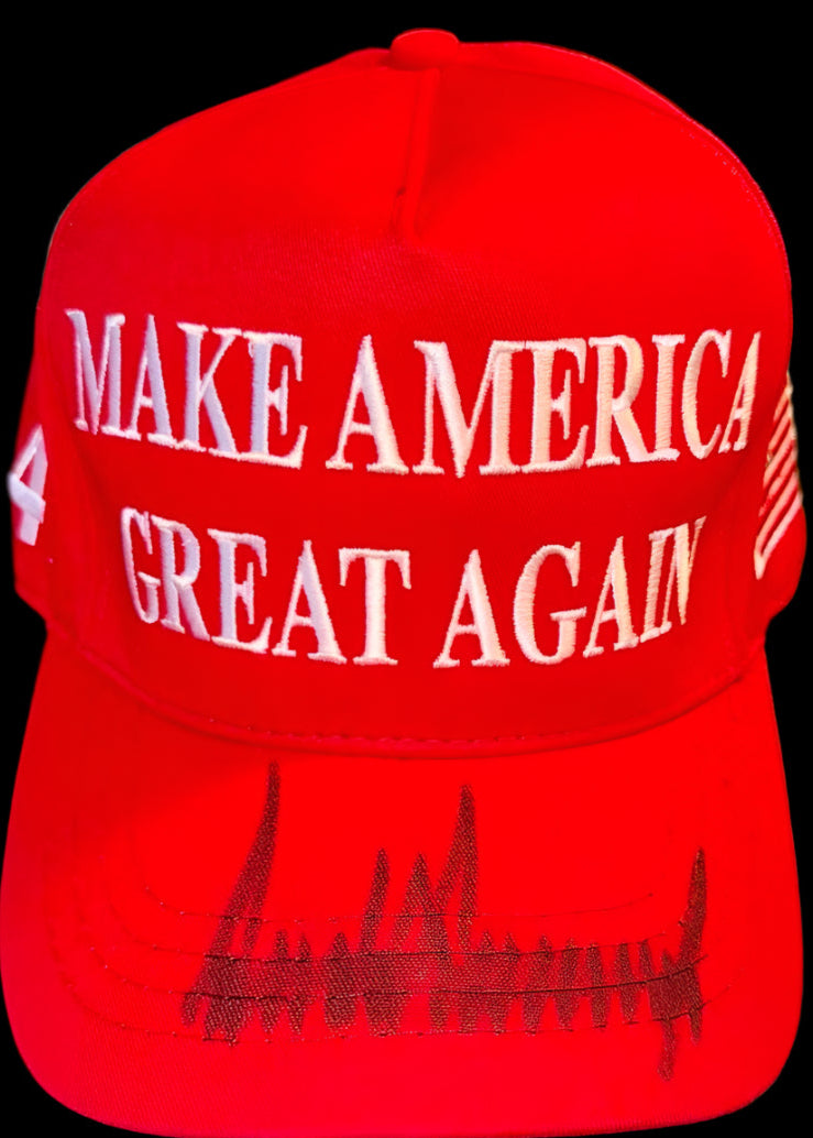 Donald Trump Signed MAGA President #45 Hat/Cap (Red) #01 JSA COA w/full letter of authenticity